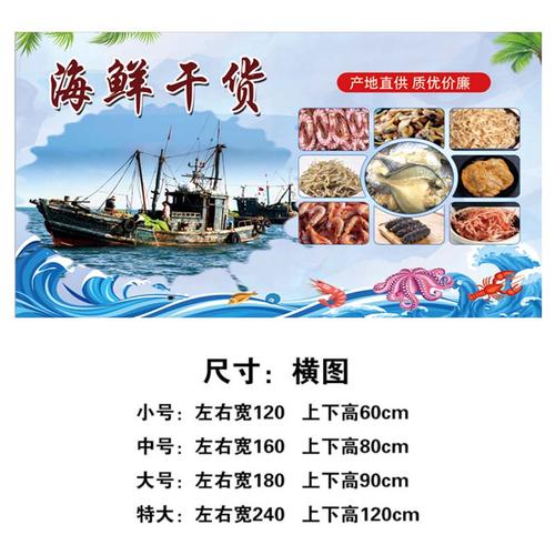 水产品海鲜海报贴画鱼虾图片海产品饭店背景墙玻璃墙贴